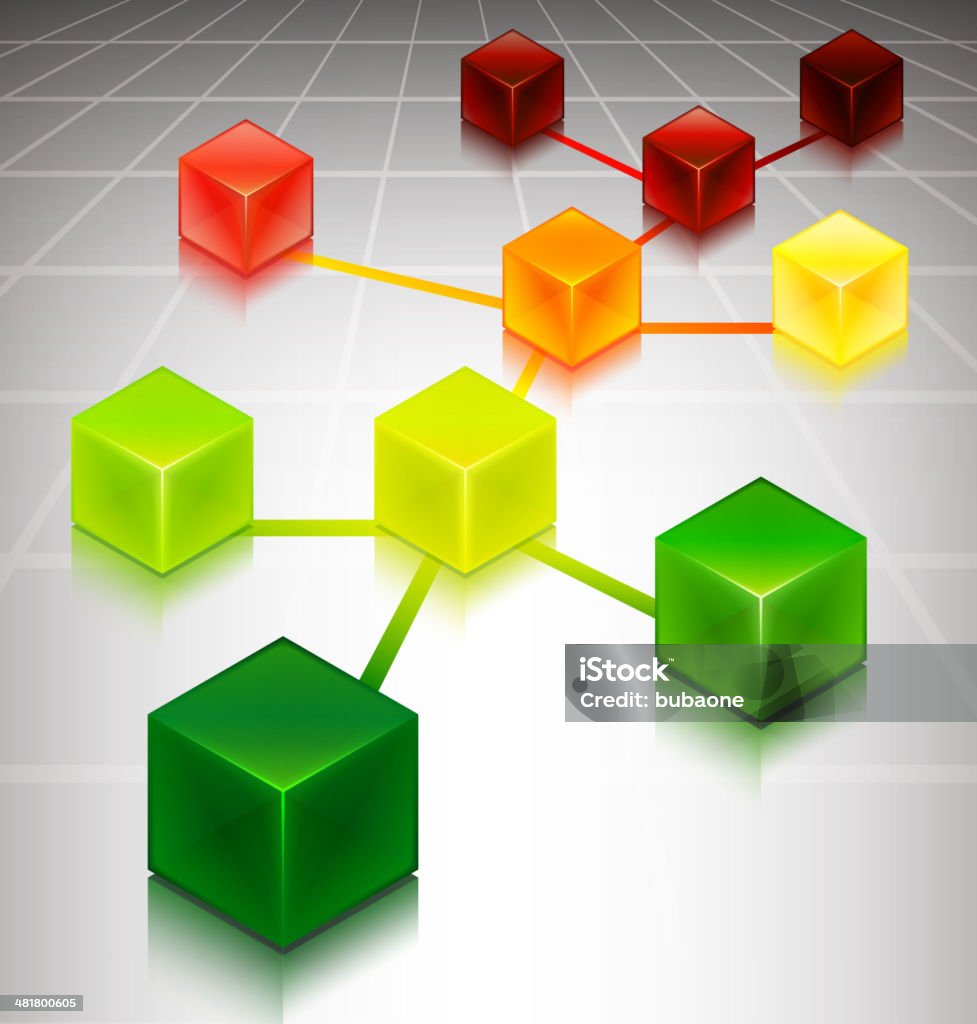 Cubo del concetto di Web su sfondo di Internet - arte vettoriale royalty-free di Affari