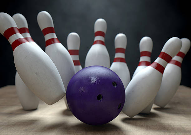 istock Ten Pin Bowling Pins And Ball 481800914
