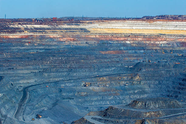 istock rock formations in huge quarries of ore together with  technique 481801566