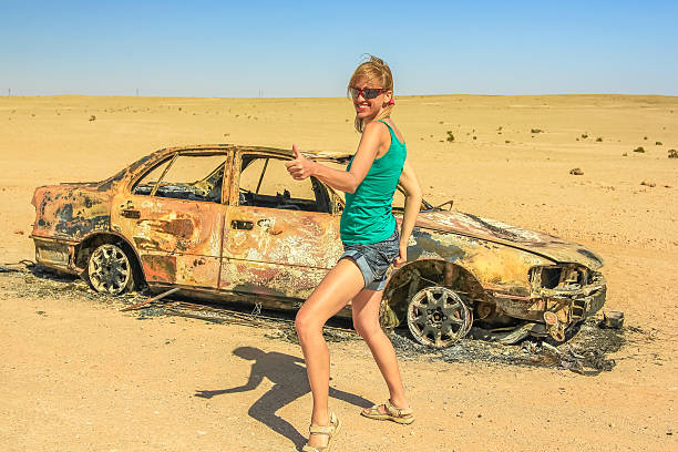 istock Woman hitchhiker 481803654