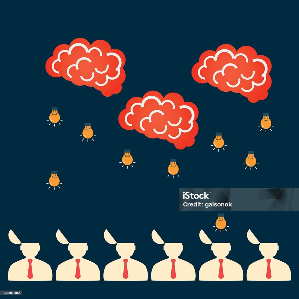 Brainstorming Abstract Vector Flat Abstract Concept Of Brainstorming Eps Stock Illustration ...