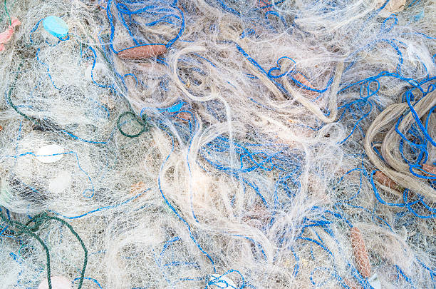 istock Background of fishing nets with floats 481811286
