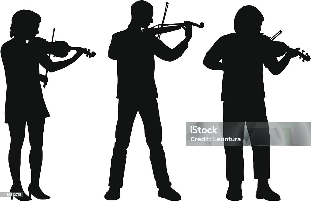 Скрипки - Векторная графика Силуэт роялти-фри