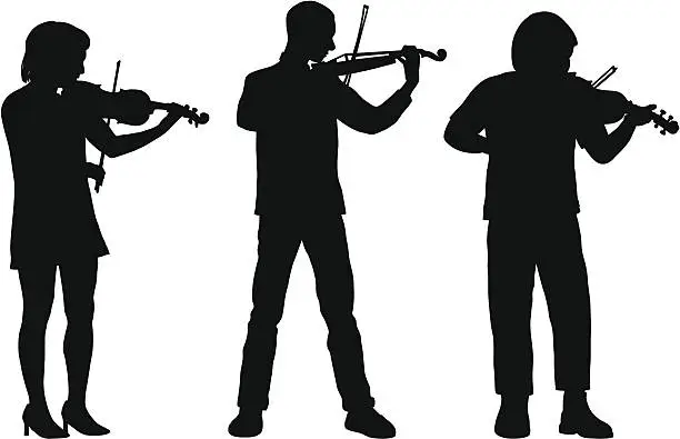 Vector illustration of Violins
