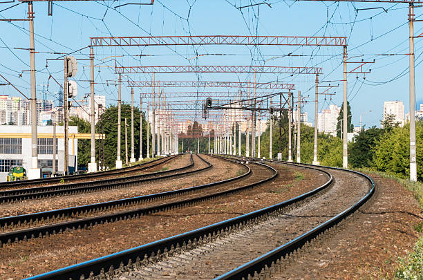 istock Lines of railway through city 481814006