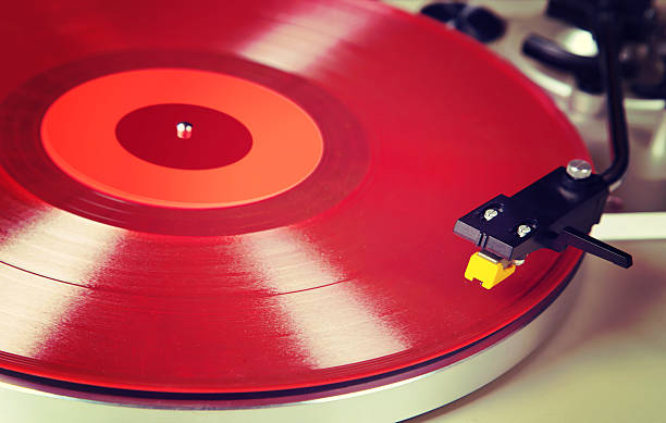 istock Analog Stereo Turntable Vinyl Red Record Player Headshell Cartridge 481815018