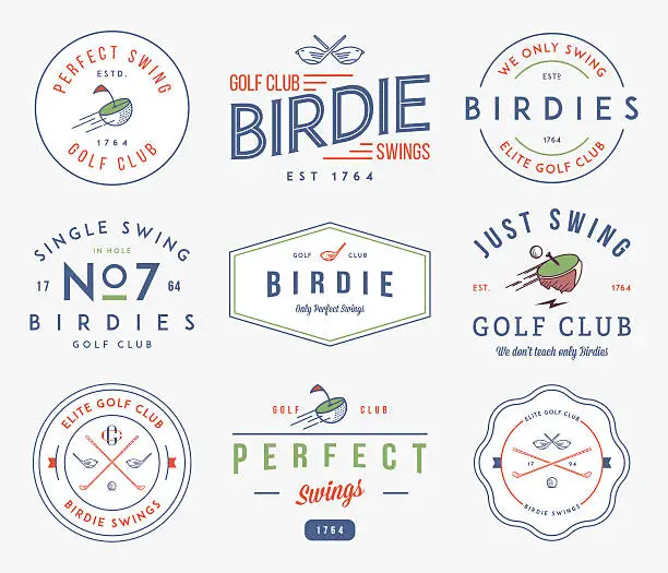 Vector illustration of Golf Badges and labels