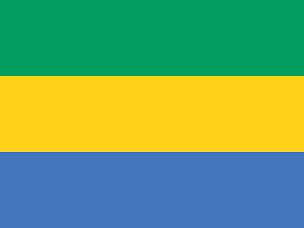 Gabon flag vector Gabon flag vector gabon stock illustrations