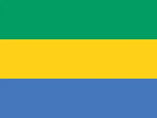 Vector illustration of Gabon flag vector