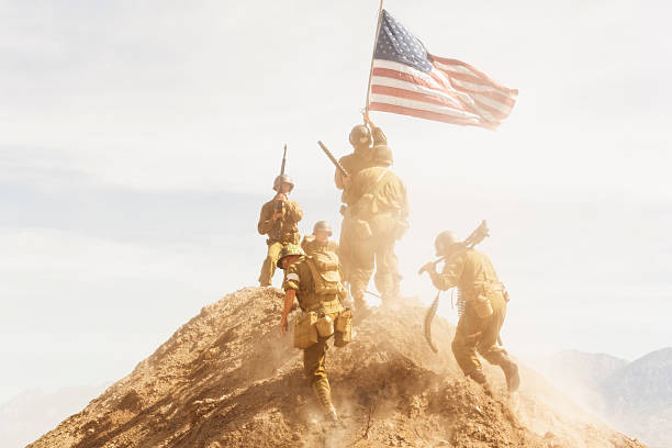 istock Soldiers Taking a Hill During World War II 481821566