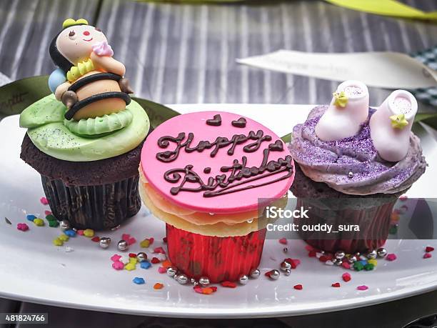 Birthday Cup Cake Stock Photo - Download Image Now - 2015, Activity, Backgrounds