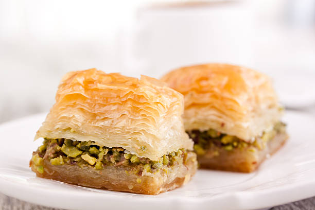 istock baklava and turkish coffee 481825153