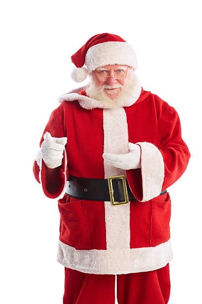 istock Santa claus showing young something interesting 481826718