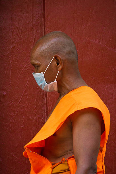仏教僧のワット thmei （カンボジア、シェムリアップ） - cambodia monk buddhism angkor wat ストックフォトと画像