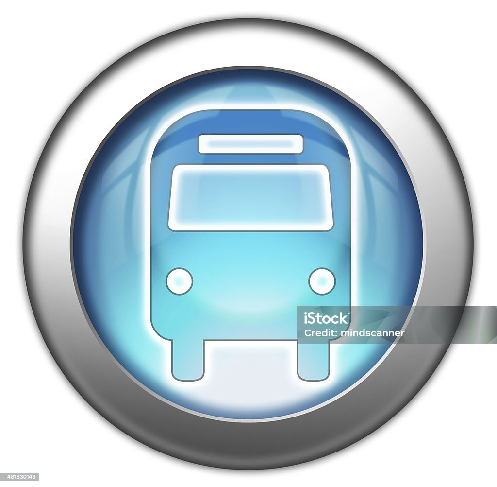 Botón pulsador/icono de Pictograma de "autobús/transporte terrestre". - Ilustración de stock de Autobús libre de derechos