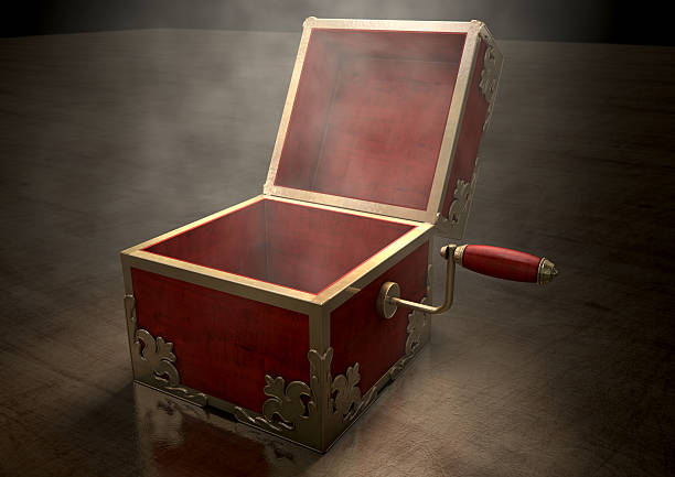 istock Open Jack-In-The-Box Antique 481837514
