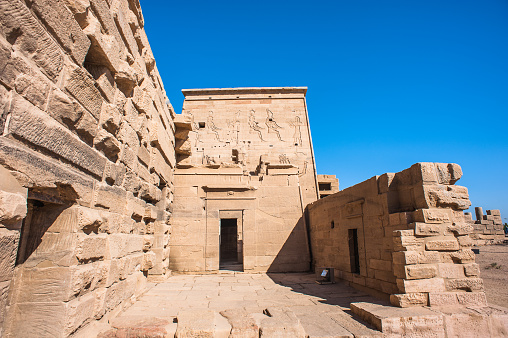 Temple of Isis from Philae, Agilkia Island in Lake Nasser, UNESCO World Heritage Site