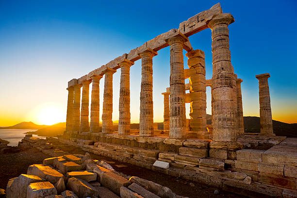 istock Temple of Poseidon at Cape Sounion, Greece 481838008
