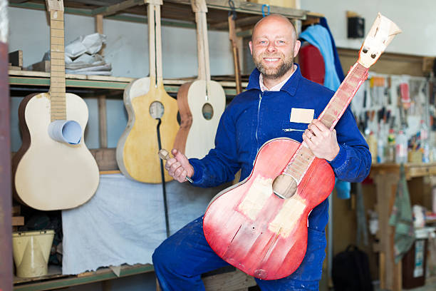 istock craftsman working with unfinished guitar 481843012