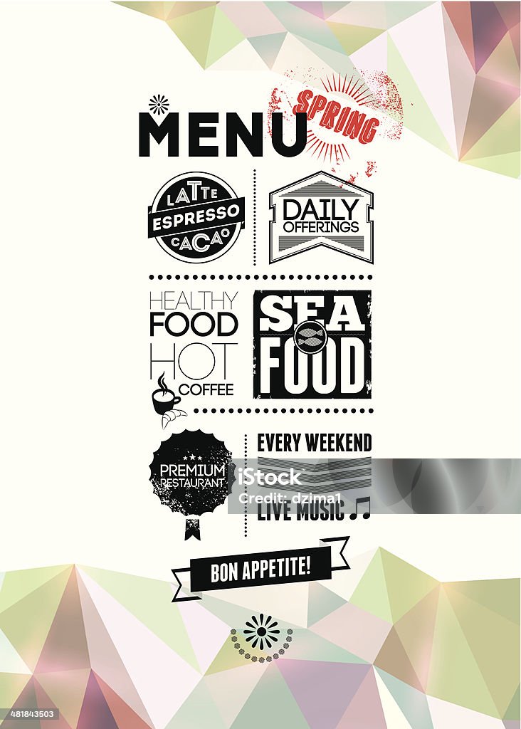 Spring Menu Png Spring Menu Vector Background Stock Illustration - Download Image Now ...