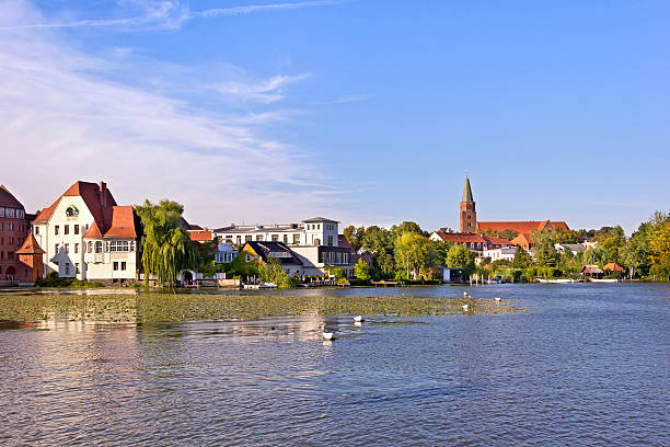 View to the Town Brandenburg stock photo