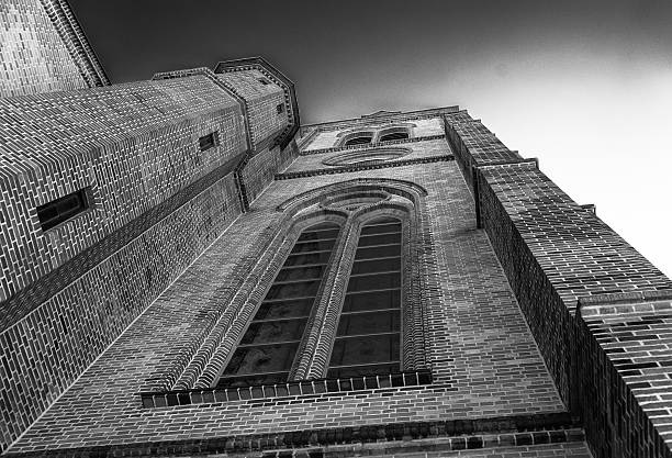 istock Window Church in angle of elevation view monochrome style 481849832