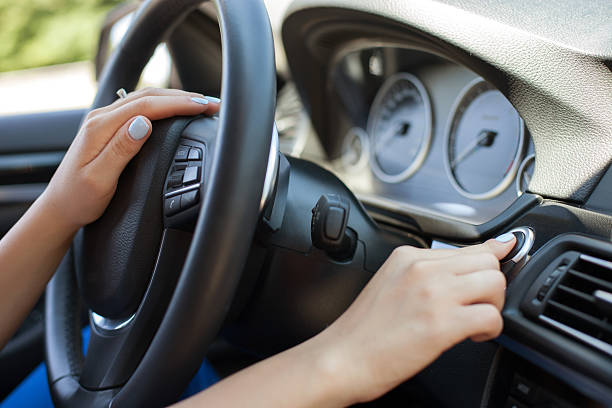 istock Young girl is driving her new transport 481852330