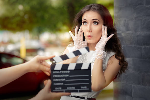 istock Surprised Actress Shooting Movie Scene 481852786
