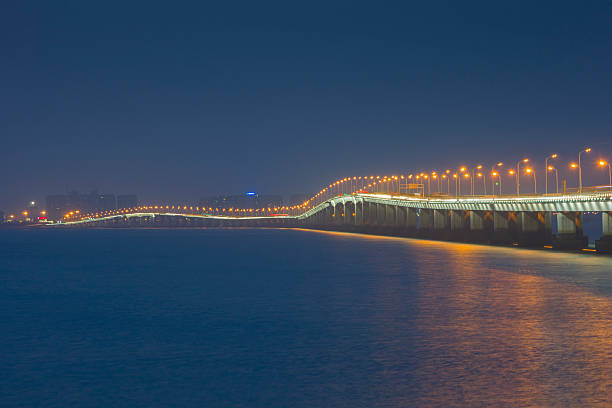 istock Xiamen jimei bridge at dusk 481853322