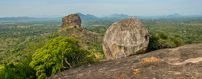 Sigiriya Rock FortressView From Pidurangala Rock.Sigiriya is UNESCO listed World Heritage Site in Sri Lanka