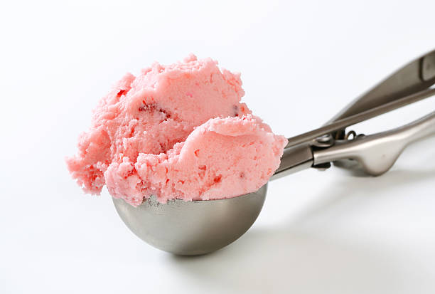 istock Scoop of pink ice cream 481853824