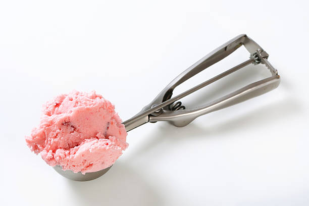 istock Scoop of pink ice cream 481853826