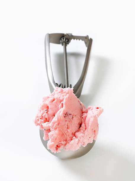 istock Scoop of pink ice cream 481853828