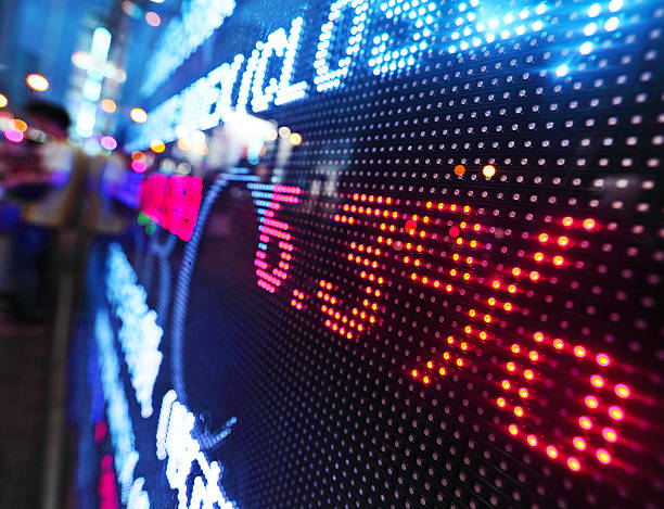 istock Stock market price drop display 481857323