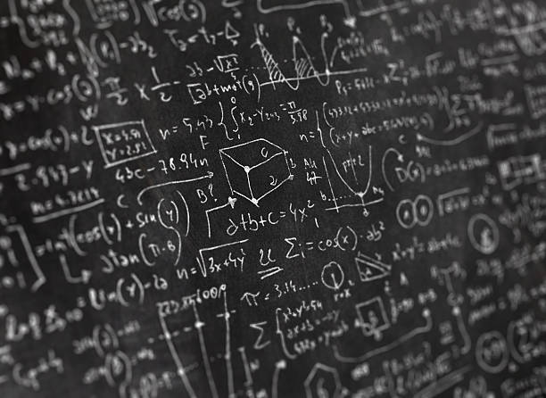 istock Detail of complex scientific formulas and math symbols on blackboard 481859202