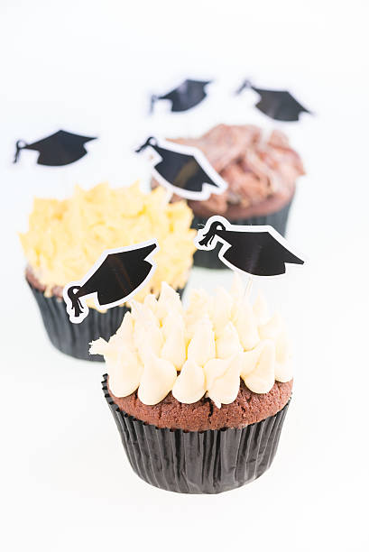 istock Graduation cupcakes with mortar board cake picks 481860999