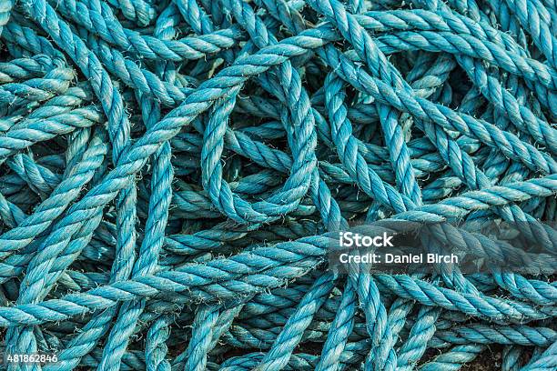 Blue Fish Rope Blue Rope Stock Photo - Download Image Now - 2015, Blue, Fishing - iStock