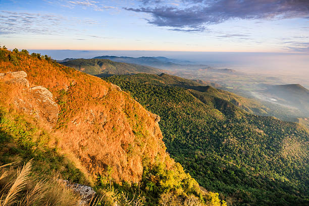 istock mountain peak and golden light sunrise 481864888