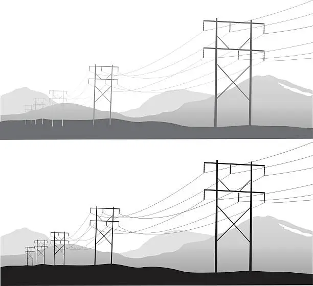 Vector illustration of Power Lines