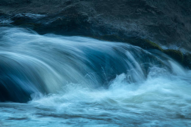 istock Drop in rapids, splashing water, Farmington River, Nepaug Forest 481871336