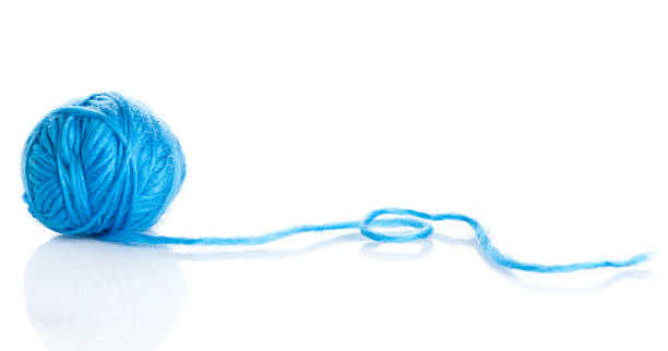 istock Ball of knitting yarn on a white background 481871591
