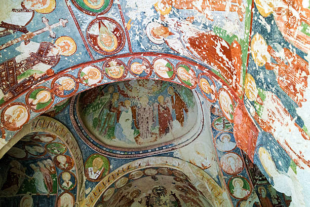 istock Old cave monastery in Cavusin, Cappadocia, Turkey 481873412