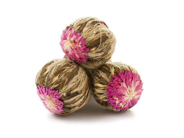 istock Chinese blooming flower green tea balls 481873856
