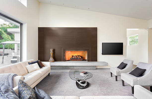 istock Luxurious Living Room in New Home 481874478
