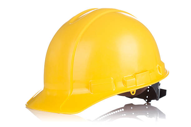 istock Yellow Safety helmet isolated on white 481874510