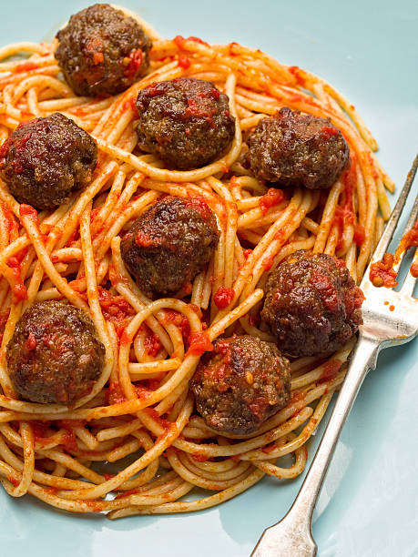 istock rustic american italian meatball spaghetti 481874722