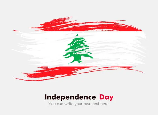 Vector illustration of Flag of Lebanon