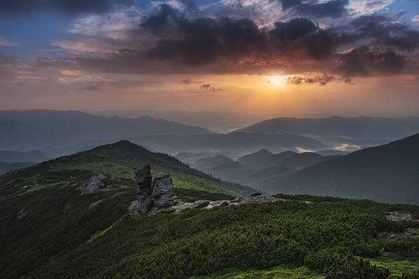 istock Carpathian Mountains. Colorful sunrise in the mountains 481878348