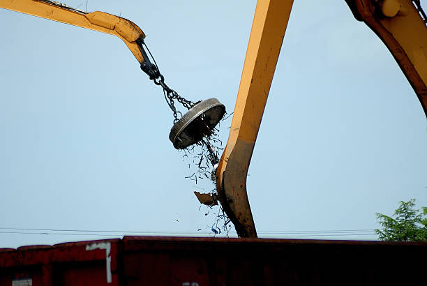 istock Industrial magnet in recycling center 481879004