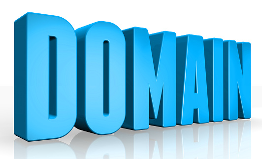 Domin Text 3d Domain Text On White Background Stock Photo - Download Image Now ...